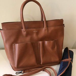 Matt & Nat Vegan Diaper Bag, Dimensions: 18” x 13” x 7.5”, Color Chili